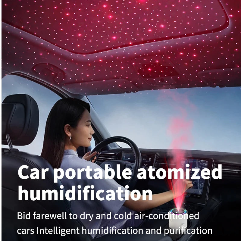 USB Starry Sky Humidifier – Heavy Fog Aromatherapy Diffuser for Car, Home & Desk