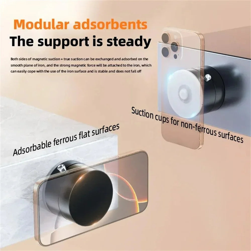 Adjustable Magnetic Car Phone Mount – Double-Sided Suction Cup Holder for Dashboard & Windshield