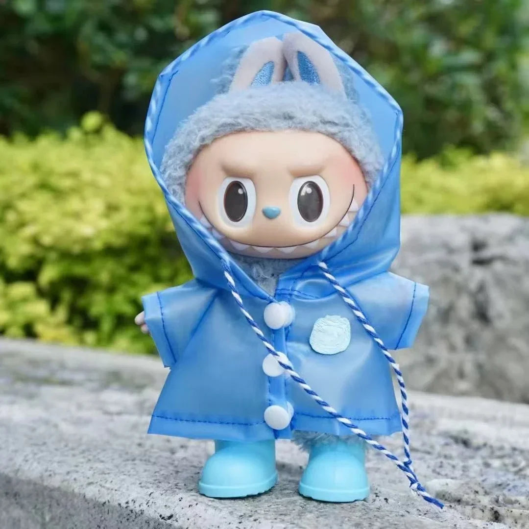 Labubu Raincoat & Boots Set – Fits 15–17cm Dolls