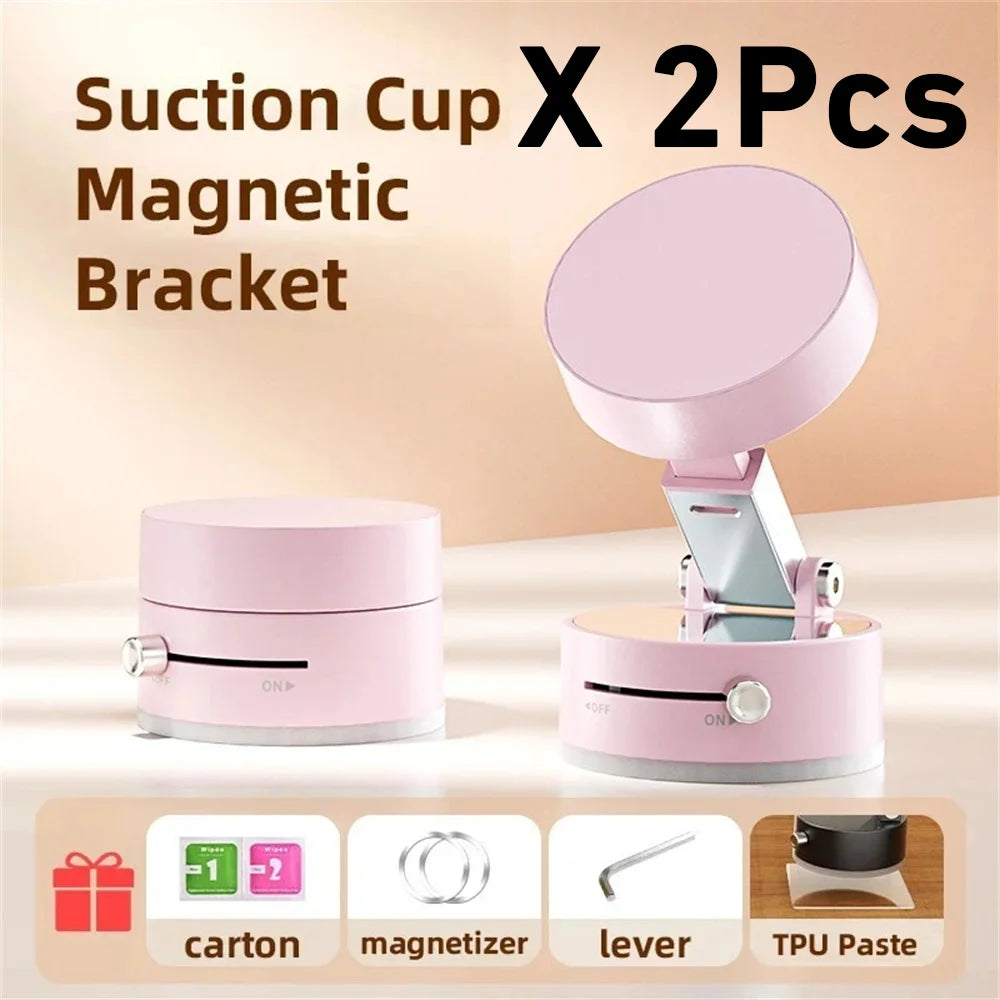 Adjustable Magnetic Car Phone Mount – Double-Sided Suction Cup Holder for Dashboard & Windshield