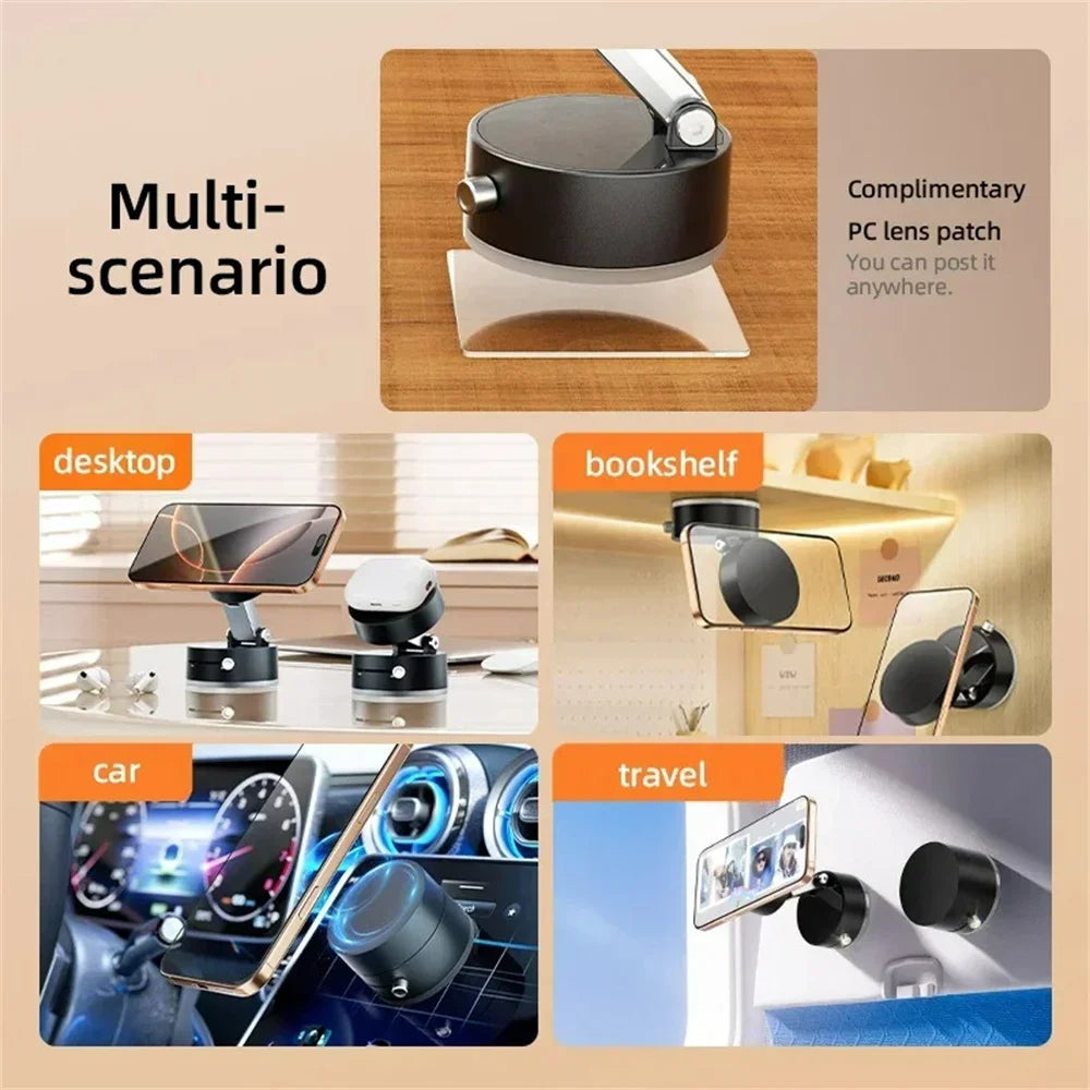 Adjustable Magnetic Car Phone Mount – Double-Sided Suction Cup Holder for Dashboard & Windshield