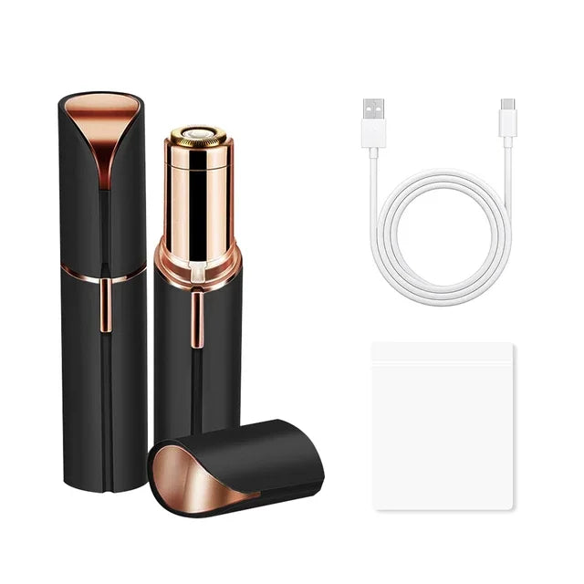Electric Facial Hair Remover – Lipstick Shape, Painless & Portable Epilator for Eyebrows & Bikini Line