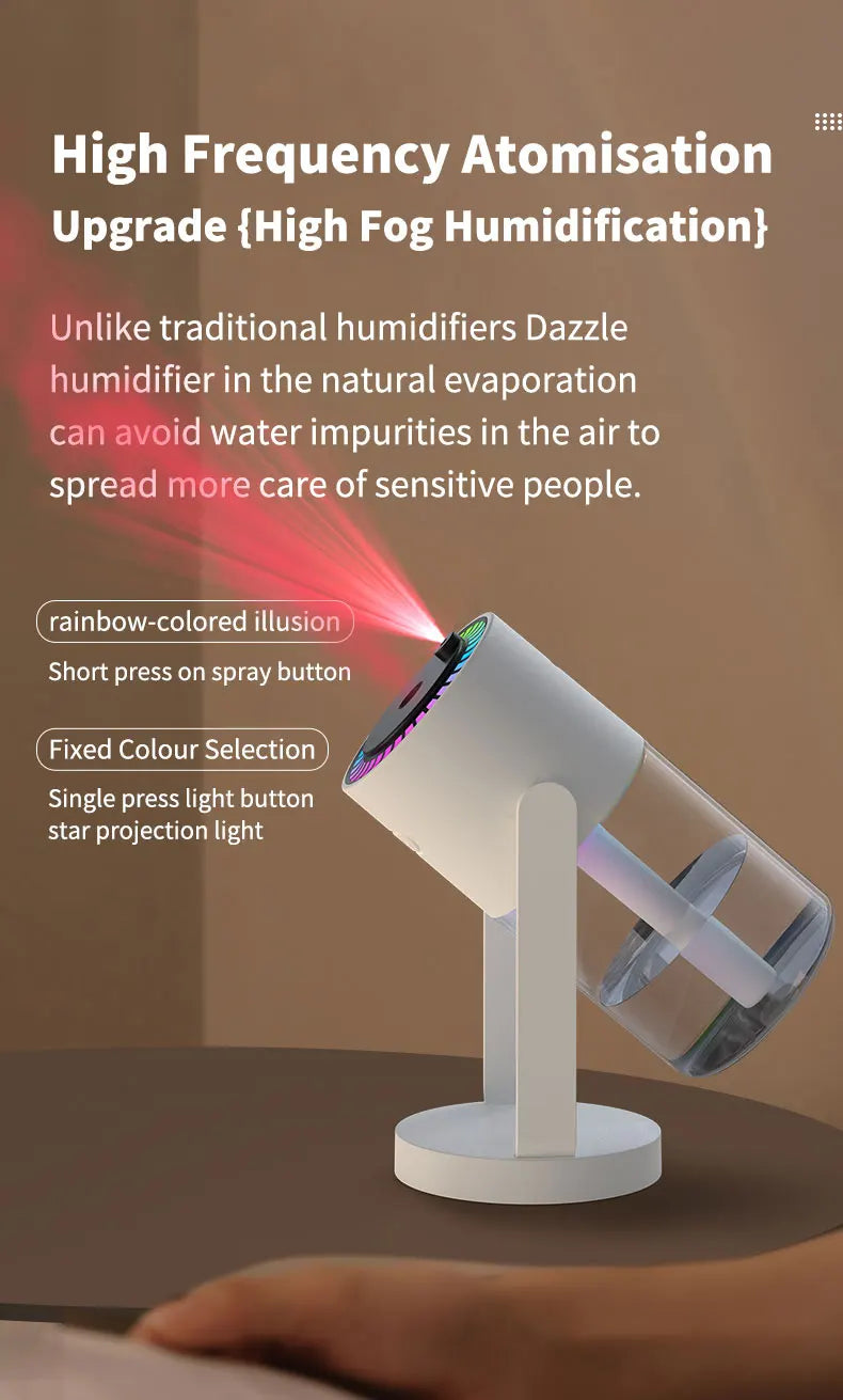 USB Starry Sky Humidifier – Heavy Fog Aromatherapy Diffuser for Car, Home & Desk