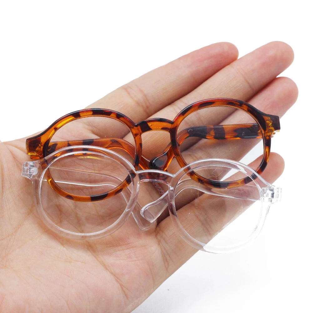Labubu Doll Glasses – 6.5cm Transparent Mini Sunglasses for Plush & BJD Toys