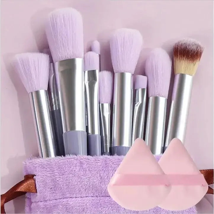 13PCS Soft Makeup Brush Set – Foundation, Eyeshadow & Blending Brushes