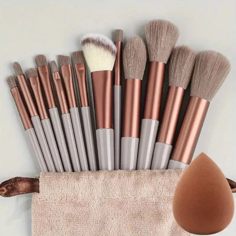 13PCS Soft Makeup Brush Set – Foundation, Eyeshadow & Blending Brushes