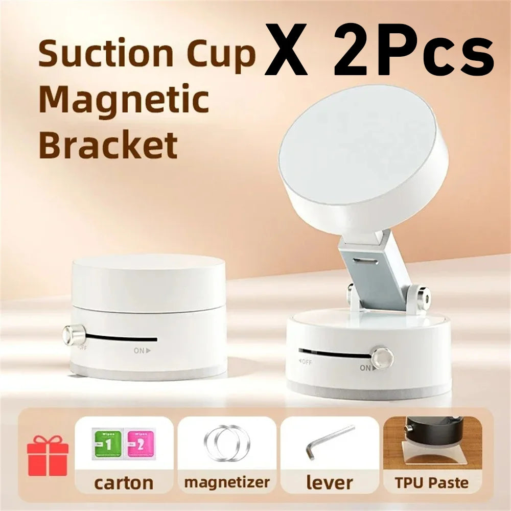 Adjustable Magnetic Car Phone Mount – Double-Sided Suction Cup Holder for Dashboard & Windshield