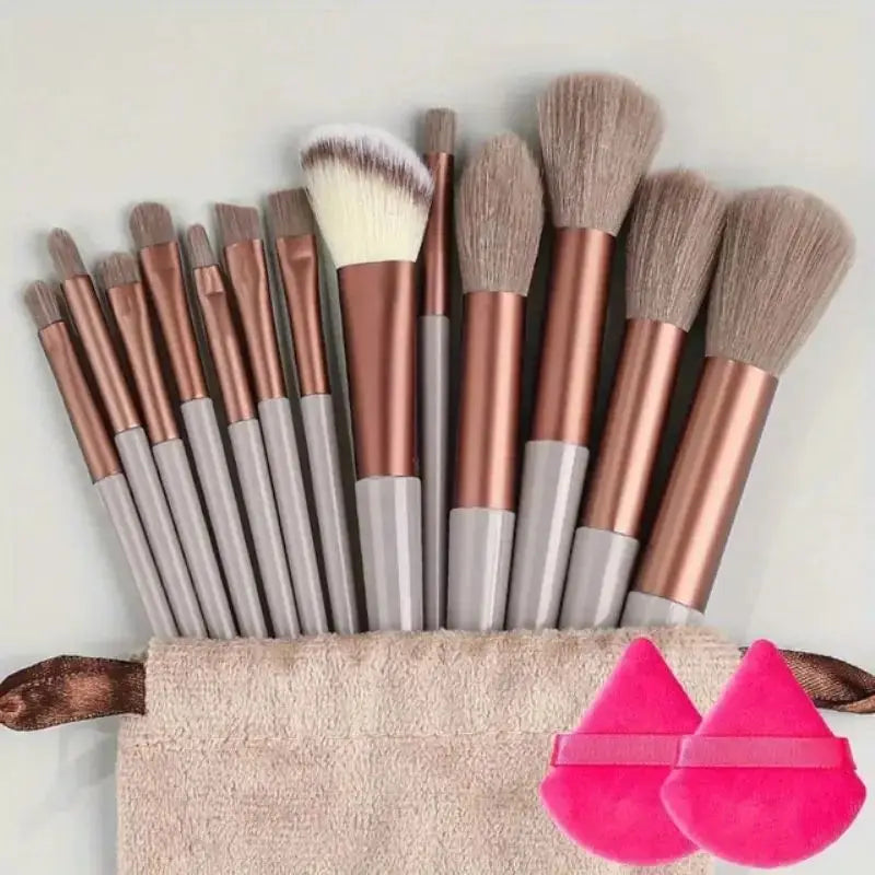 13PCS Soft Makeup Brush Set – Foundation, Eyeshadow & Blending Brushes
