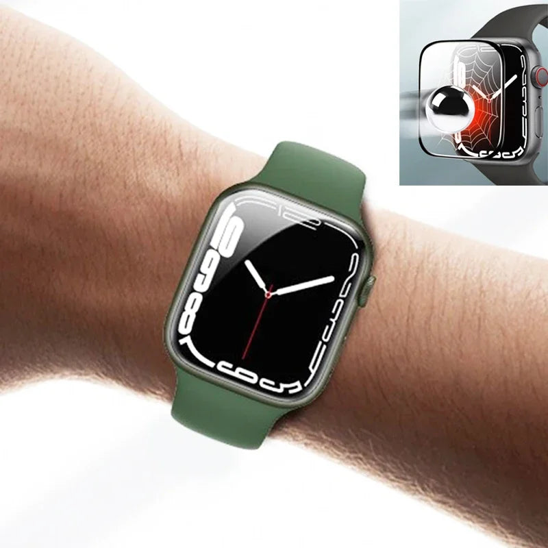 3D Full Cover Screen Protector for Apple Watch – Ultra, Series 9/8/7/6/SE/5/4/3 – 49mm/45mm/44mm/41mm/40mm – Soft Hydrogel Film