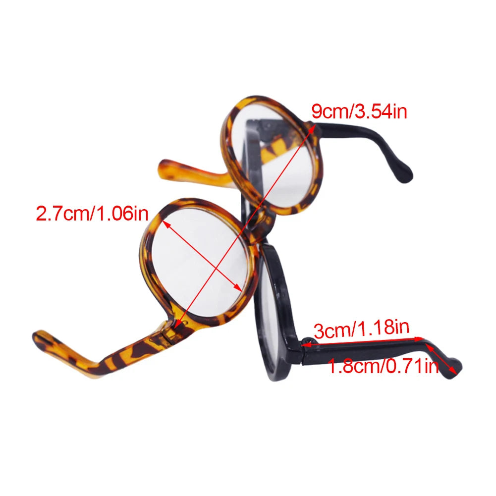 Labubu Doll Glasses – 6.5cm Transparent Mini Sunglasses for Plush & BJD Toys