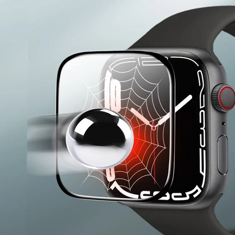 3D Full Cover Screen Protector for Apple Watch – Ultra, Series 9/8/7/6/SE/5/4/3 – 49mm/45mm/44mm/41mm/40mm – Soft Hydrogel Film