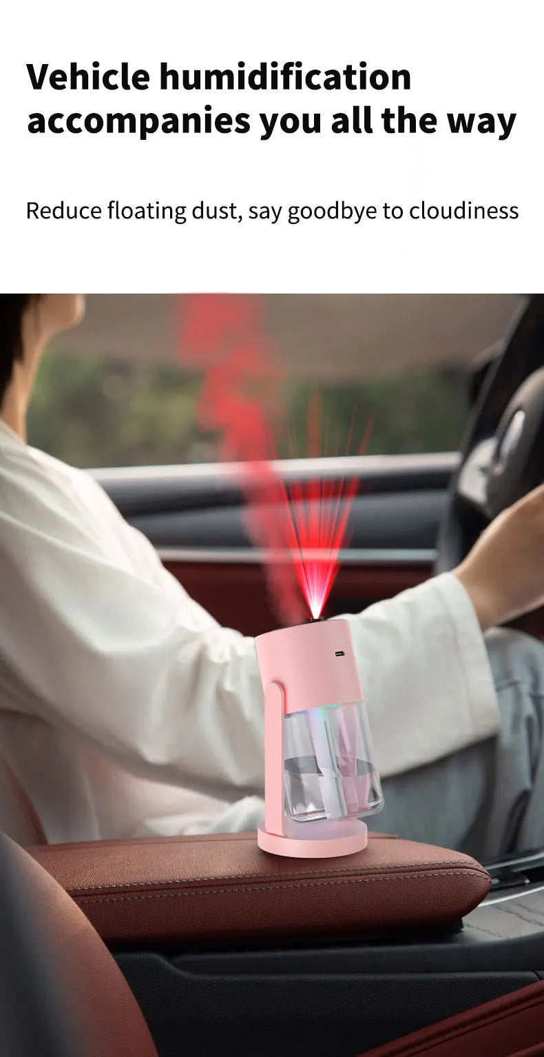 USB Starry Sky Humidifier – Heavy Fog Aromatherapy Diffuser for Car, Home & Desk