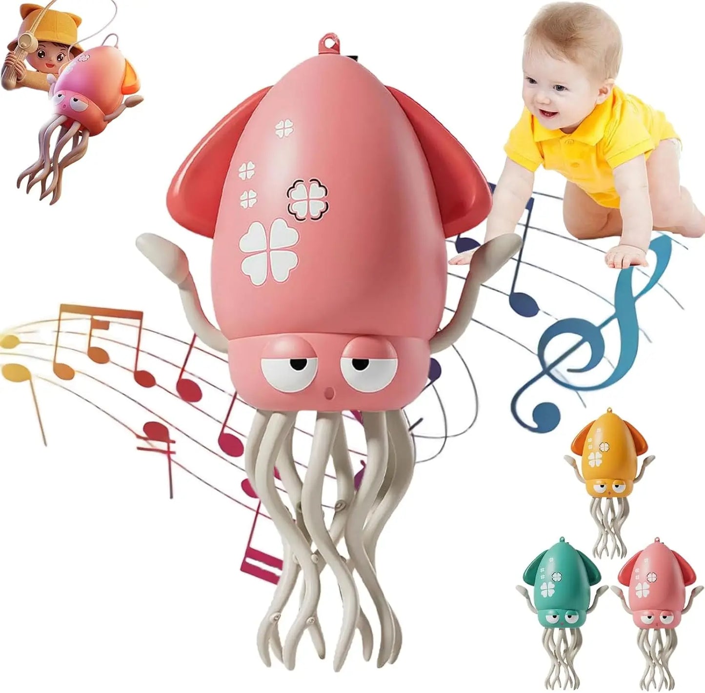 Electric Dancing Octopus – Anti-Stress Toy with Lights & Music for Kids & Pets