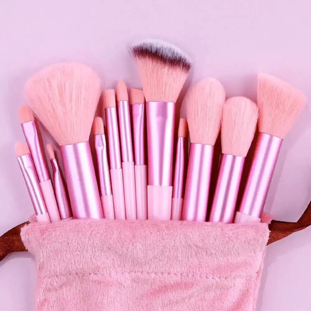 13PCS Soft Makeup Brush Set – Foundation, Eyeshadow & Blending Brushes