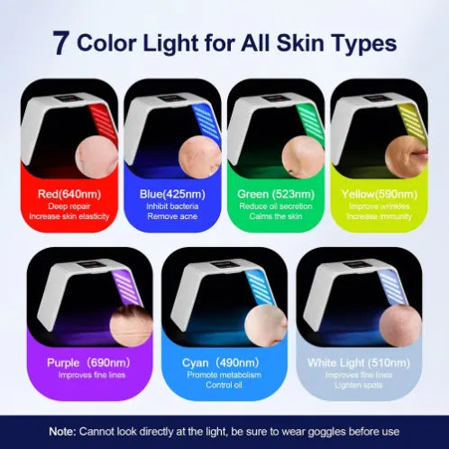 7-Color LED Face & Body Light Therapy Lamp – Skin Rejuvenation & Anti-Wrinkle SPA Device