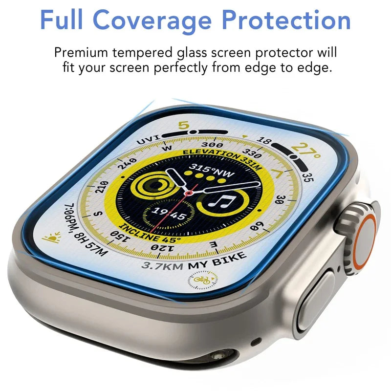 3D Full Cover Screen Protector for Apple Watch – Ultra, Series 9/8/7/6/SE/5/4/3 – 49mm/45mm/44mm/41mm/40mm – Soft Hydrogel Film