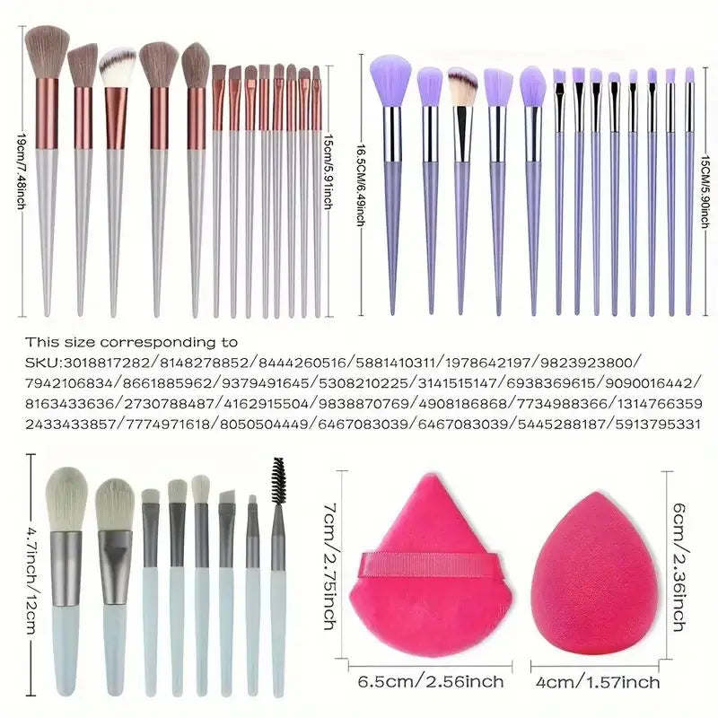 13PCS Soft Makeup Brush Set – Foundation, Eyeshadow & Blending Brushes