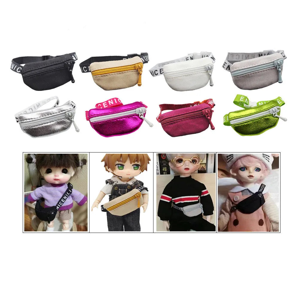 Mini Crossbody Belt Bag for 15–17cm Labubu Dolls – Doll Accessory Only