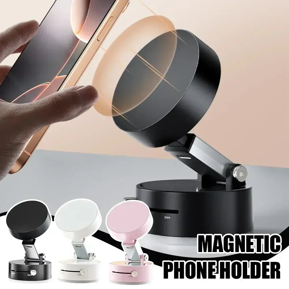 Adjustable Magnetic Car Phone Mount – Double-Sided Suction Cup Holder for Dashboard & Windshield