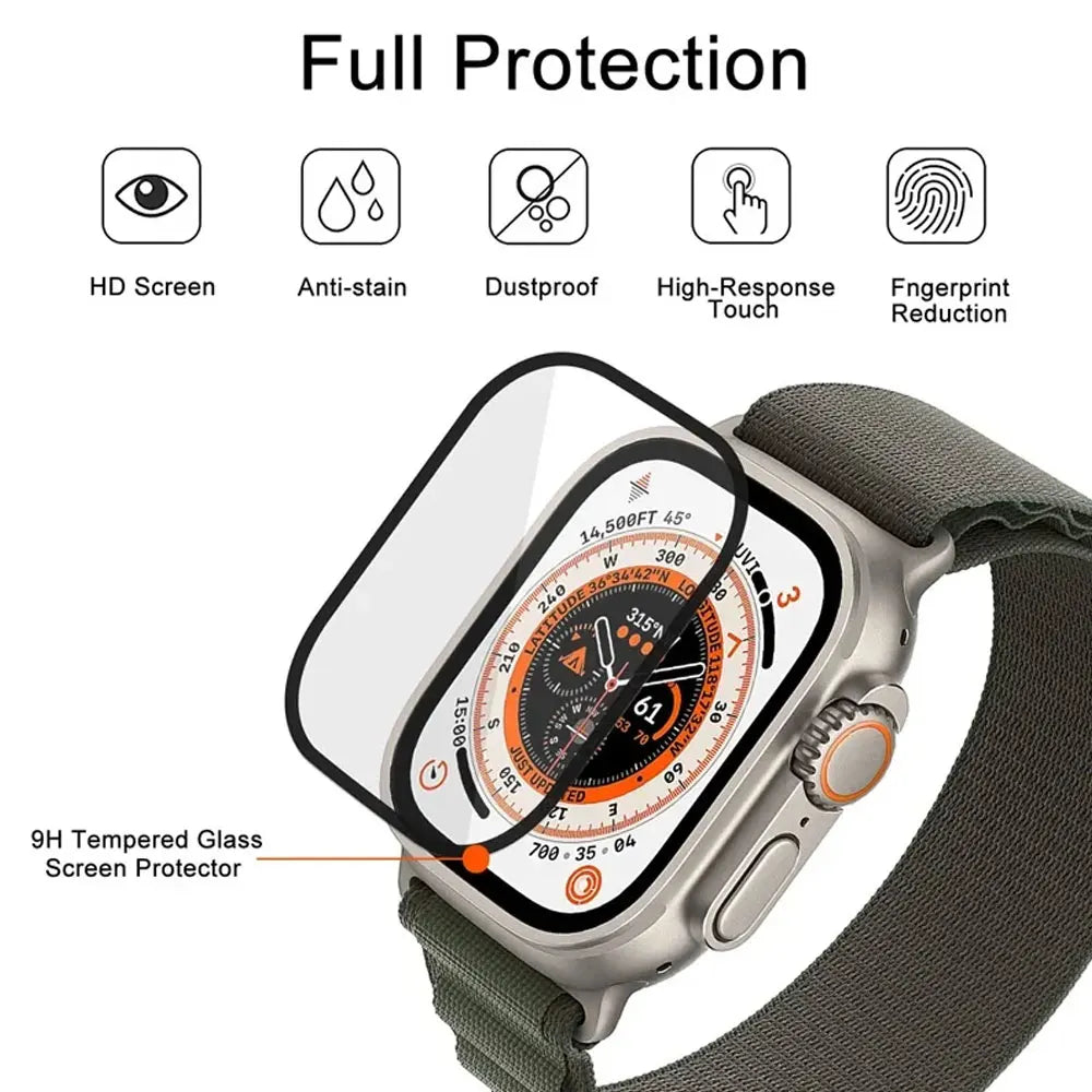 3D Full Cover Screen Protector for Apple Watch – Ultra, Series 9/8/7/6/SE/5/4/3 – 49mm/45mm/44mm/41mm/40mm – Soft Hydrogel Film