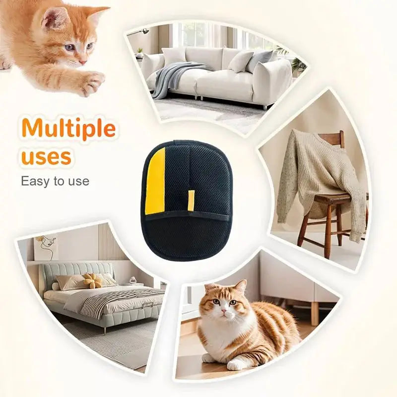 PetPro DuoGlide™ – Static Pet Hair Remover Mitt (3pcs)