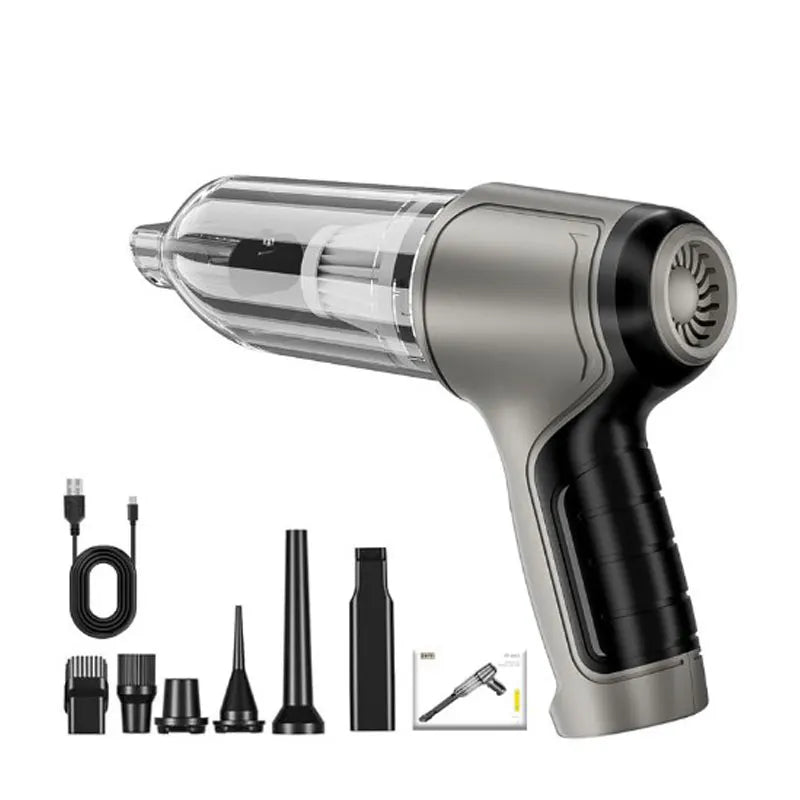 Cordless Mini Car Vacuum Cleaner – Handheld Rechargeable with Built-in Battery