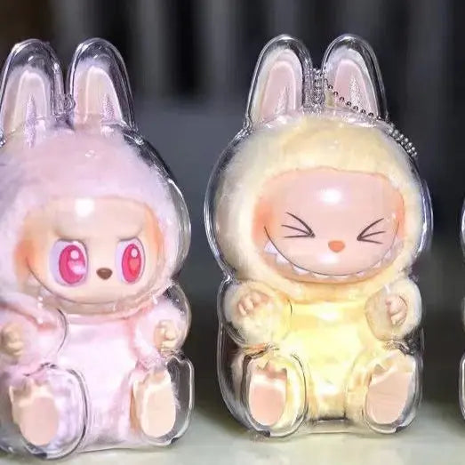 Labubu Transparent Display Case – Protective Doll Cover for Cute Elf & Plush Toys