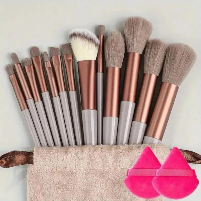 13PCS Soft Makeup Brush Set – Foundation, Eyeshadow & Blending Brushes
