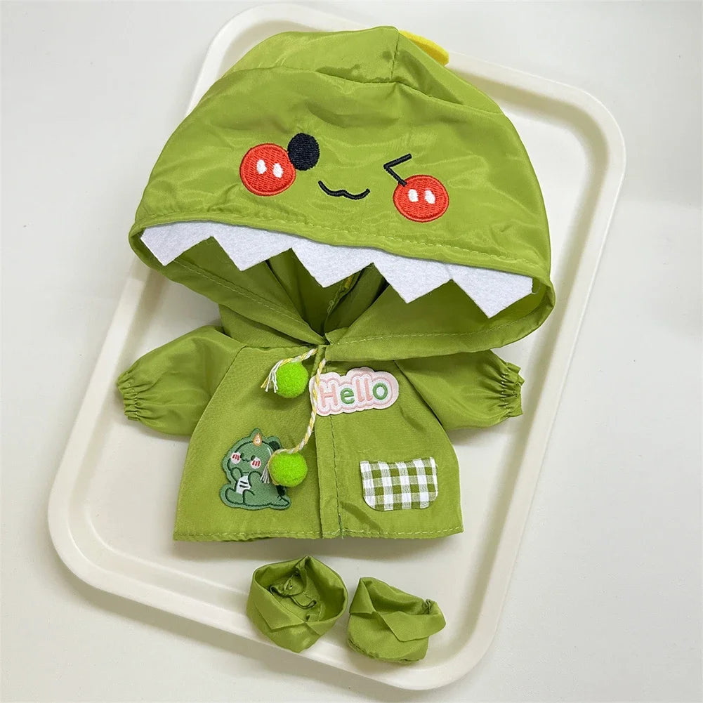 Labubu Raincoat & Boots Set – Fits 15–17cm Dolls