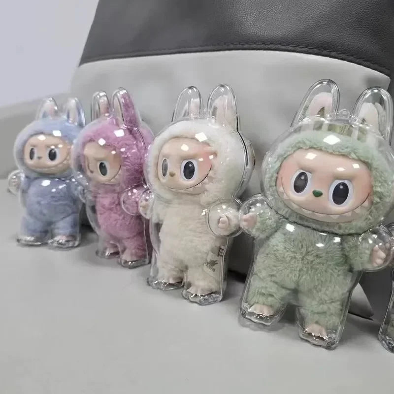 Labubu Transparent Display Case – Protective Doll Cover for Cute Elf & Plush Toys