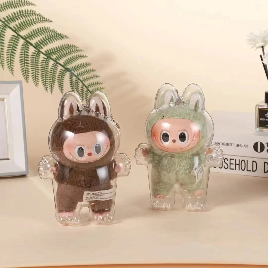 Labubu Transparent Display Case – Protective Doll Cover for Cute Elf & Plush Toys