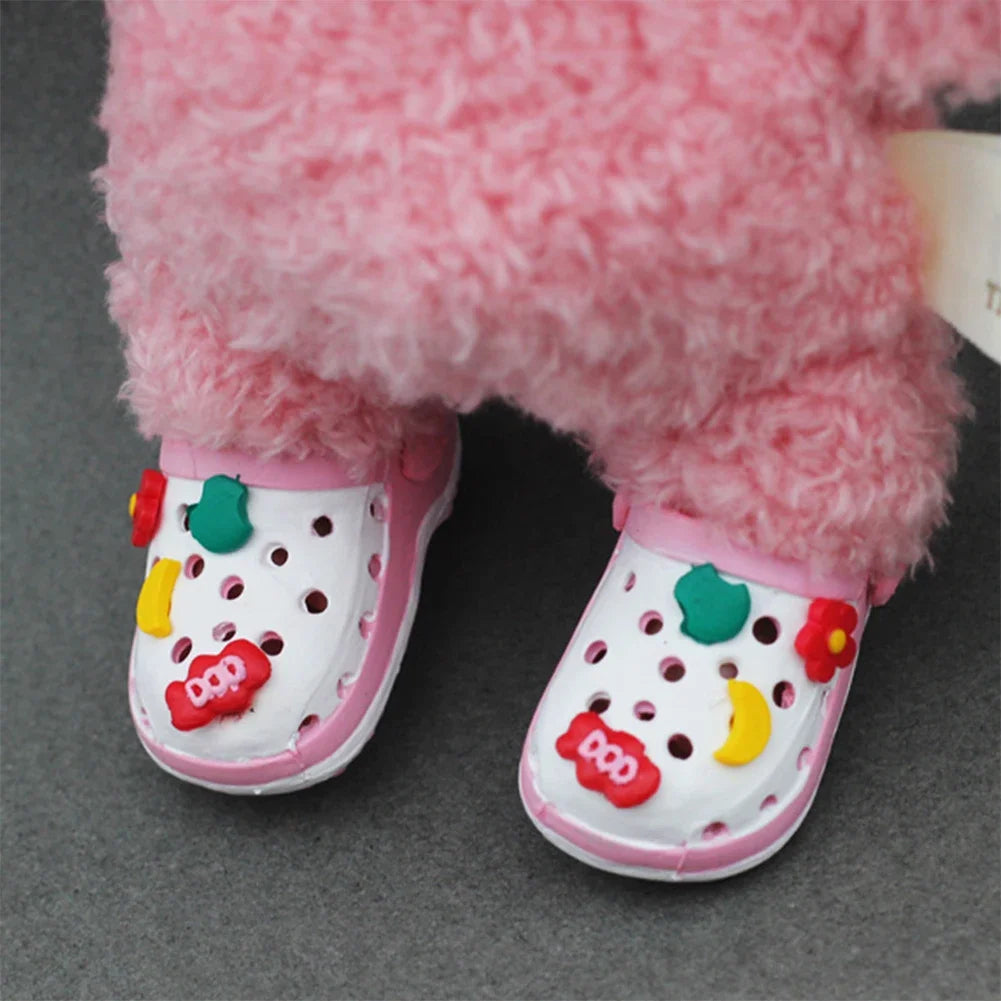 Mini Slippers for Labubu Doll – 17cm Cute Colorful Shoes