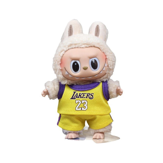 Mini Basketball Outfit for 17cm Labubu Dolls – Jersey & Shorts Set (No Doll)