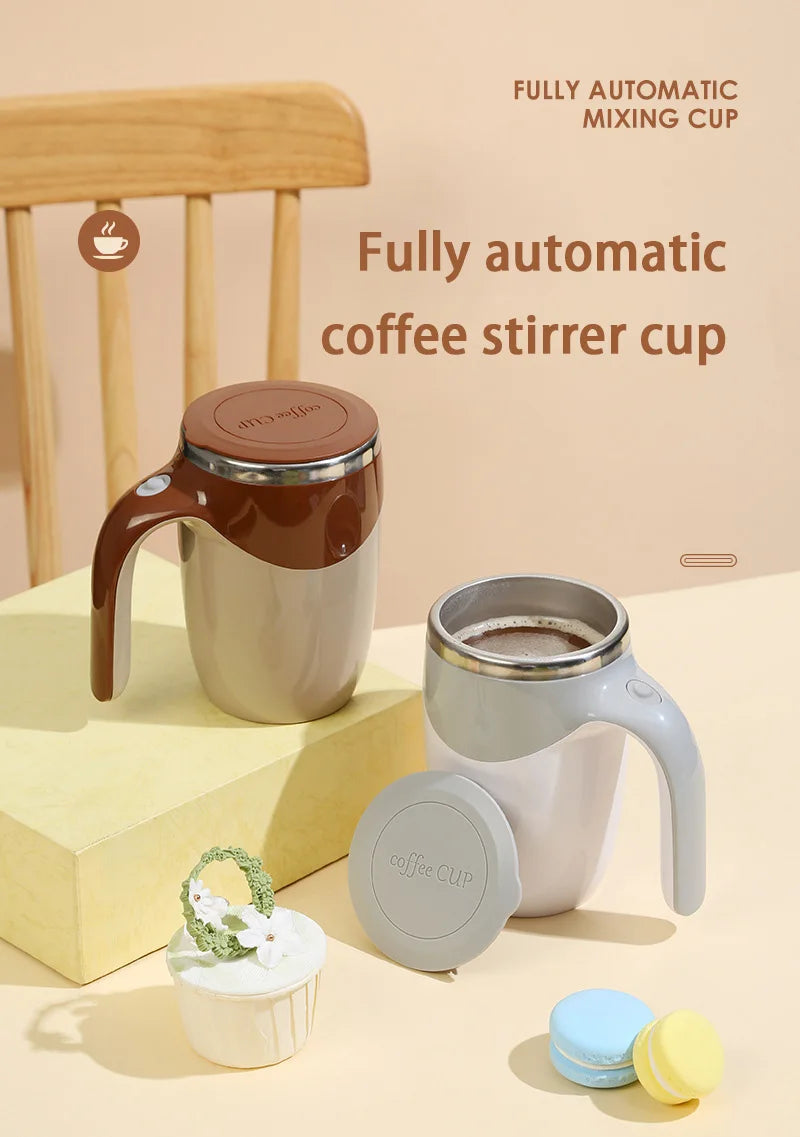 Self-Stirring Coffee Mug – Automatic Magnetic Mixer for Coffee, Milk & More