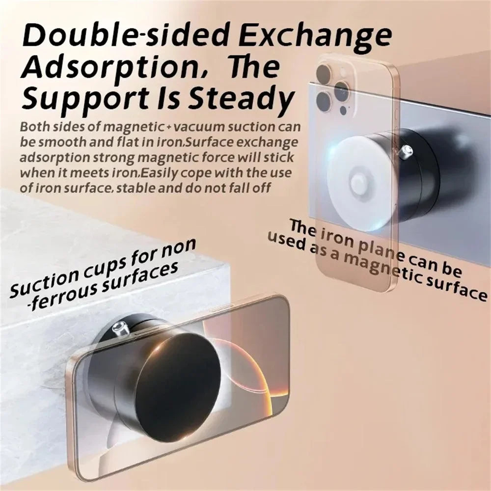 Adjustable Magnetic Car Phone Mount – Double-Sided Suction Cup Holder for Dashboard & Windshield