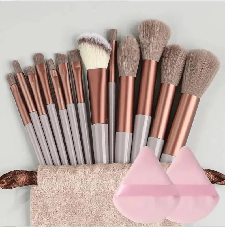 13PCS Soft Makeup Brush Set – Foundation, Eyeshadow & Blending Brushes