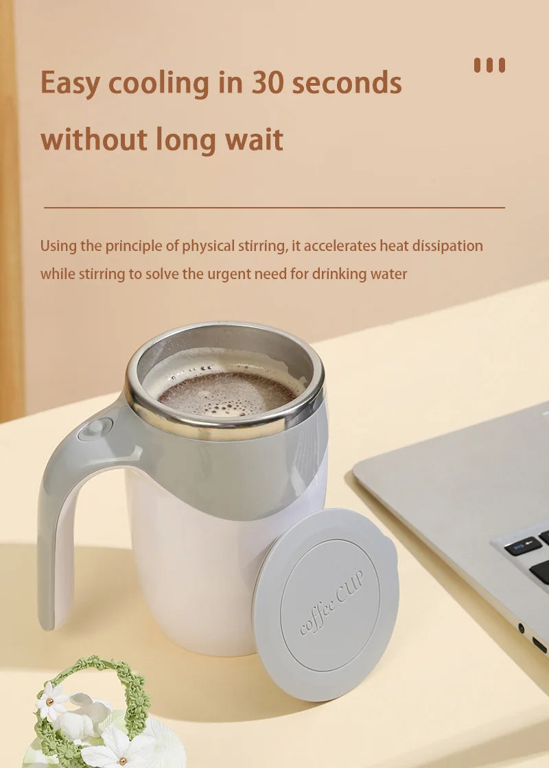 Self-Stirring Coffee Mug – Automatic Magnetic Mixer for Coffee, Milk & More