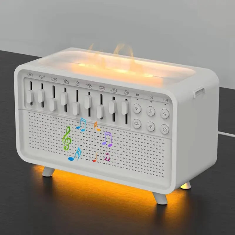 Sleep Better Every Night – 4-in-1 White Noise Machine with LED Night Light, Bluetooth Speaker & Humidifier
