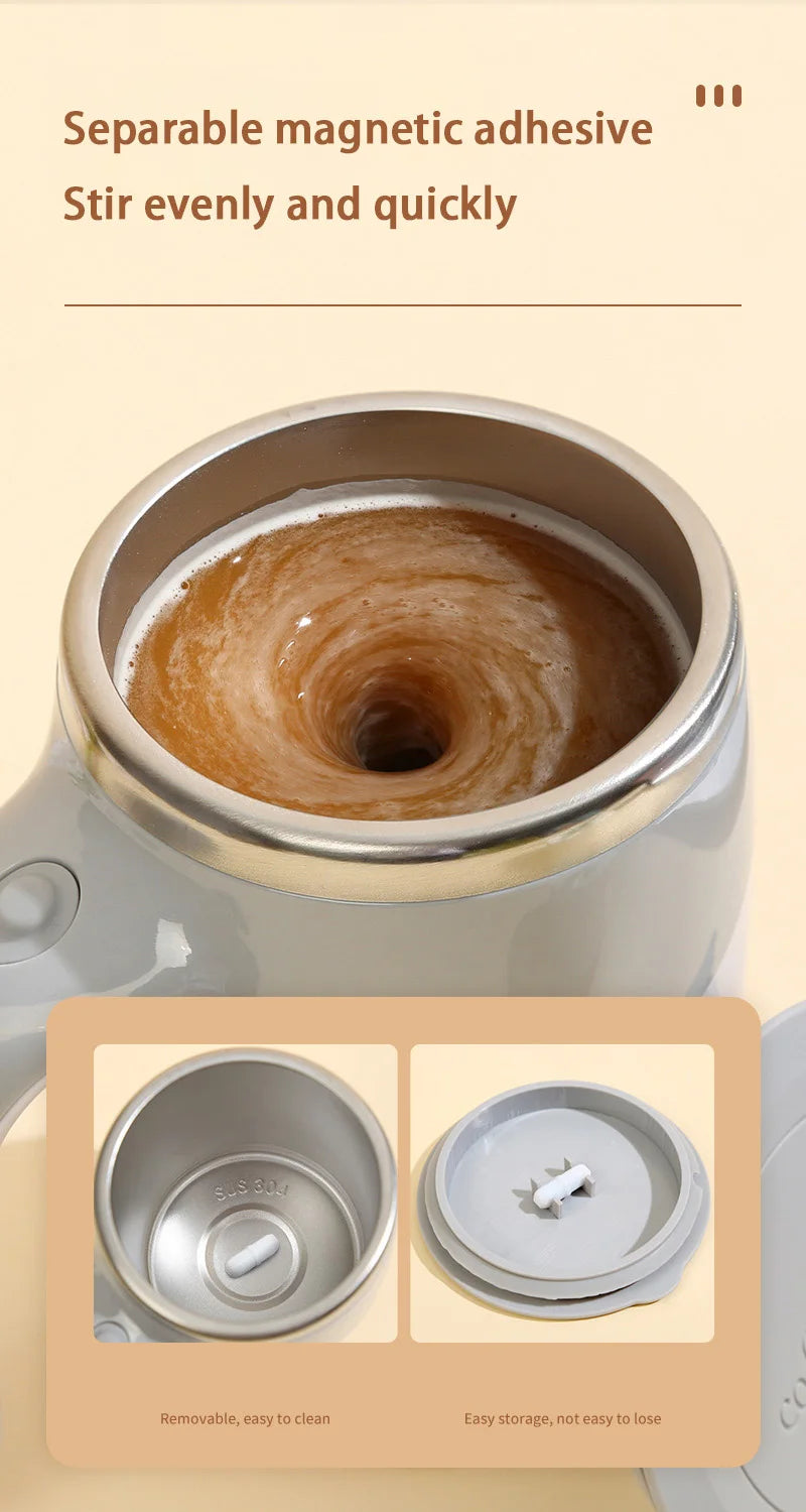 Self-Stirring Coffee Mug – Automatic Magnetic Mixer for Coffee, Milk & More