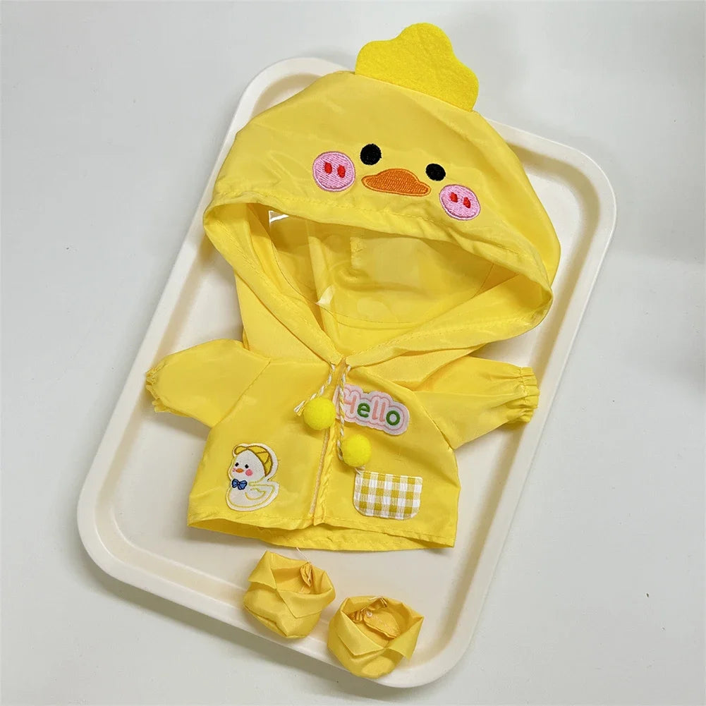 Labubu Raincoat & Boots Set – Fits 15–17cm Dolls