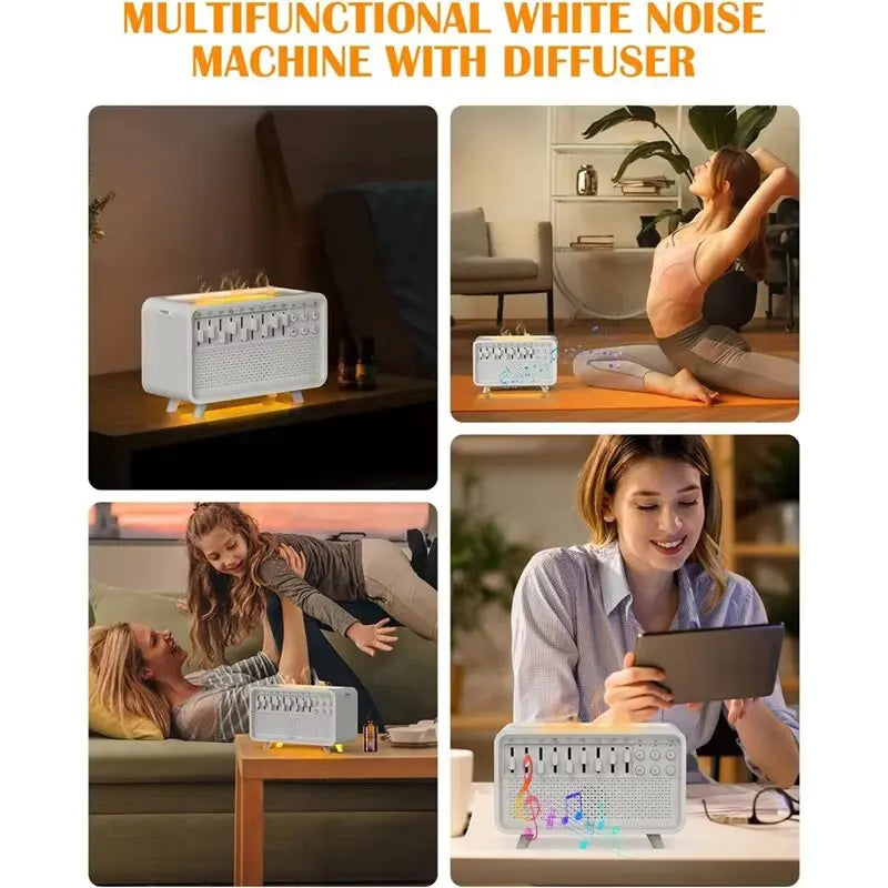 Sleep Better Every Night – 4-in-1 White Noise Machine with LED Night Light, Bluetooth Speaker & Humidifier
