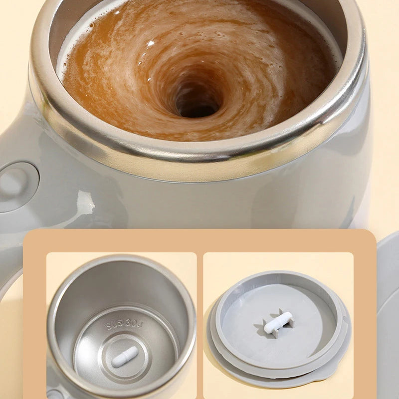 Self-Stirring Coffee Mug – Automatic Magnetic Mixer for Coffee, Milk & More