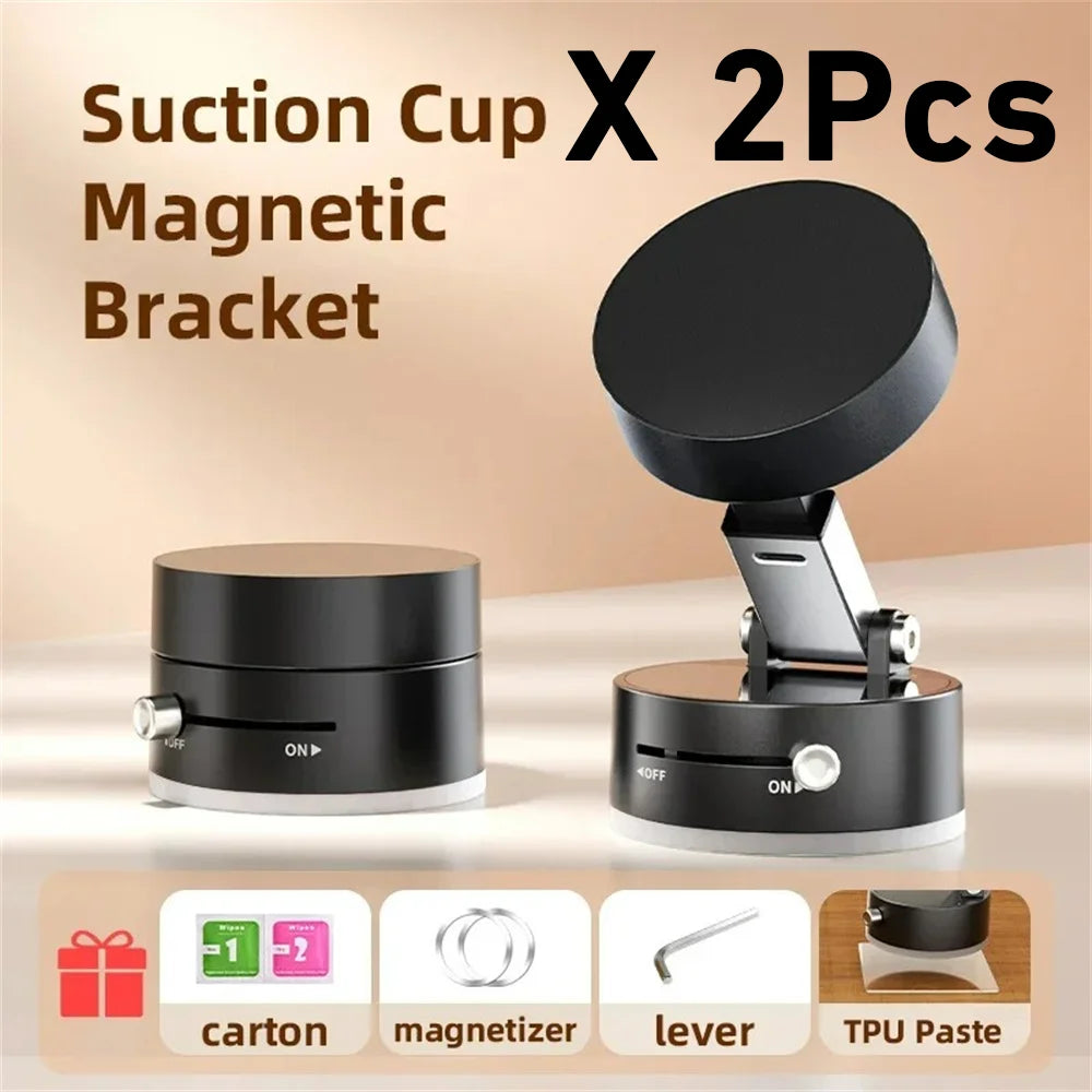 Adjustable Magnetic Car Phone Mount – Double-Sided Suction Cup Holder for Dashboard & Windshield