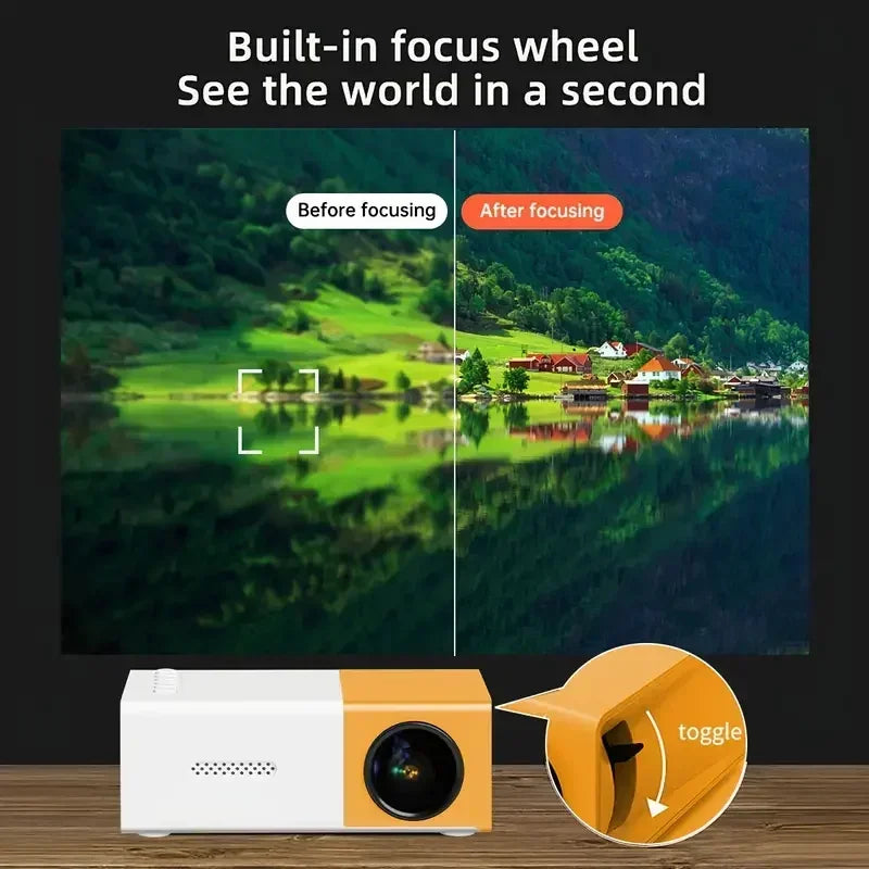 YG300 PRO Mini HD Outdoor Projector – Portable Home Theater for Kids & Mobile Use