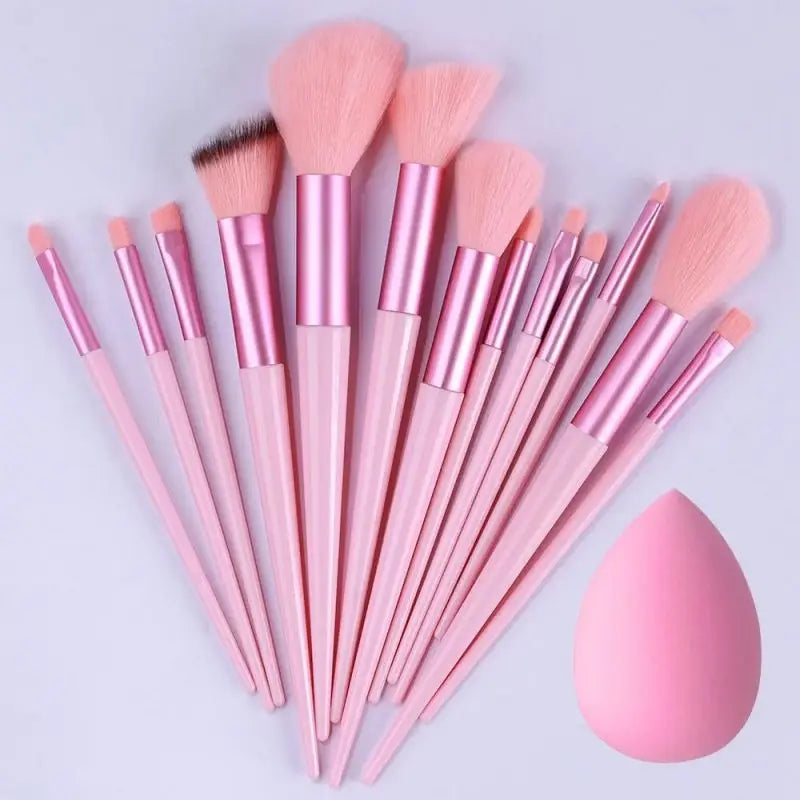 13PCS Soft Makeup Brush Set – Foundation, Eyeshadow & Blending Brushes