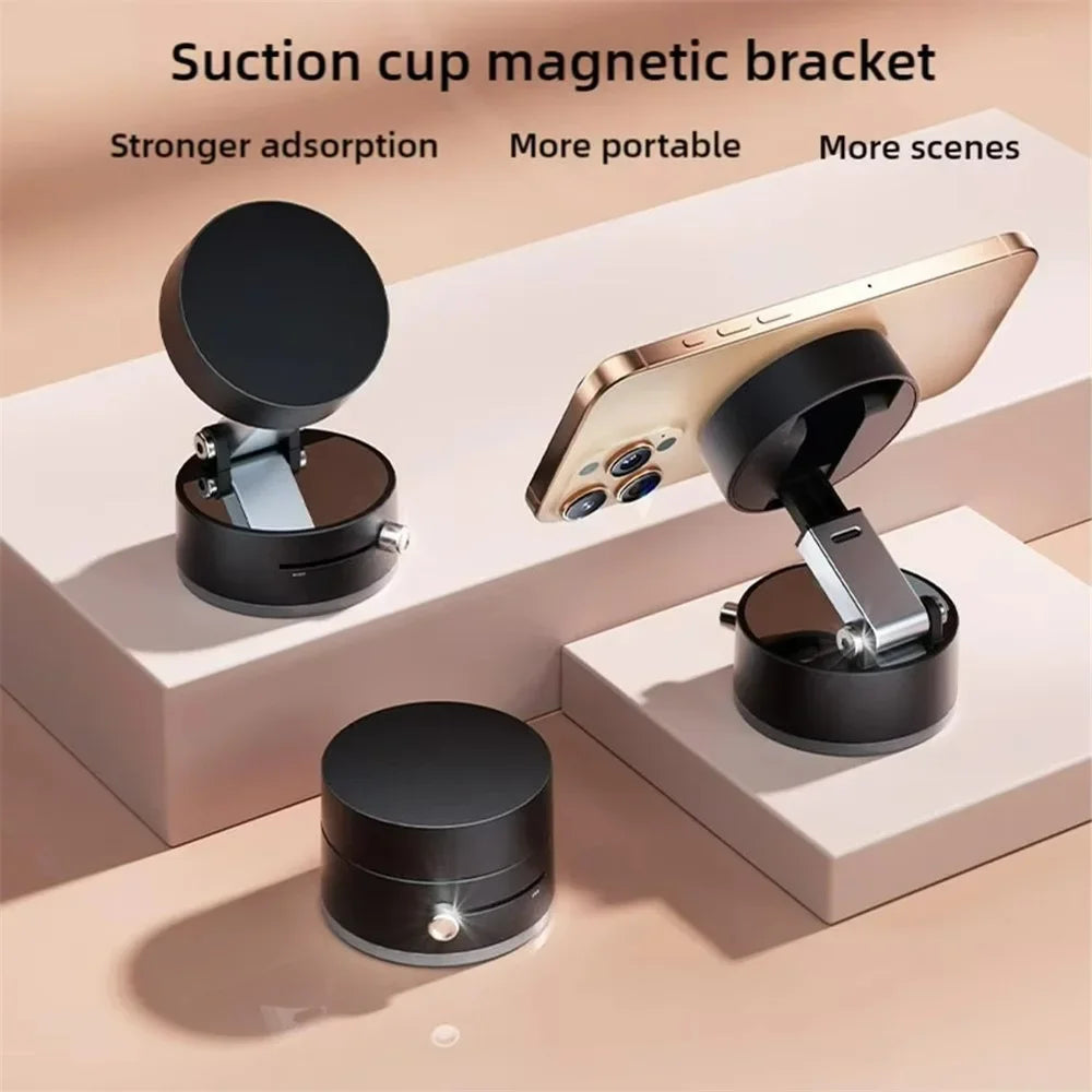 Adjustable Magnetic Car Phone Mount – Double-Sided Suction Cup Holder for Dashboard & Windshield