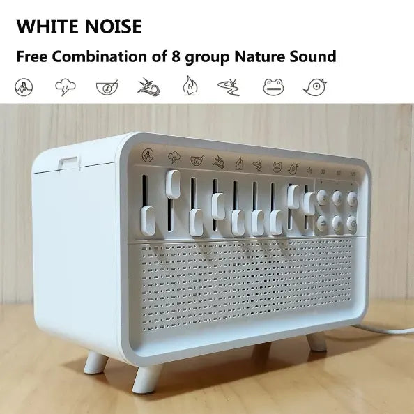 Sleep Better Every Night – 4-in-1 White Noise Machine with LED Night Light, Bluetooth Speaker & Humidifier
