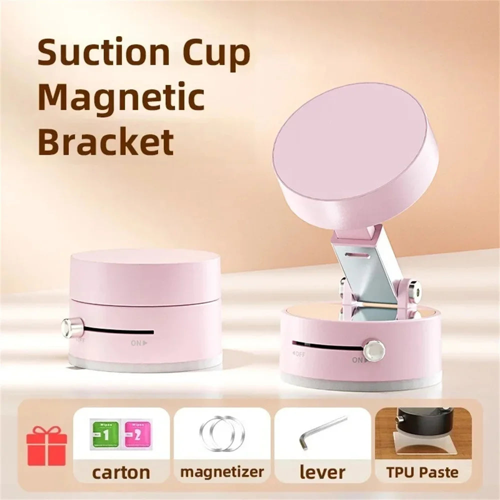 Adjustable Magnetic Car Phone Mount – Double-Sided Suction Cup Holder for Dashboard & Windshield