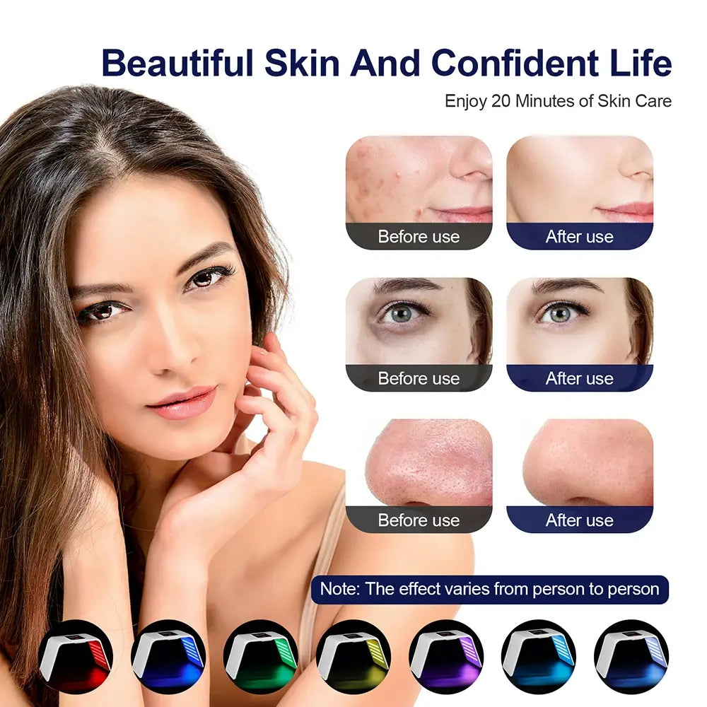 7-Color LED Face & Body Light Therapy Lamp – Skin Rejuvenation & Anti-Wrinkle SPA Device