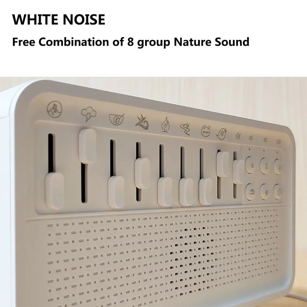 Sleep Better Every Night – 4-in-1 White Noise Machine with LED Night Light, Bluetooth Speaker & Humidifier